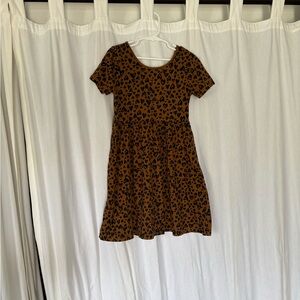 Old Navy Brown and Black Heart Pattern Kids Dress